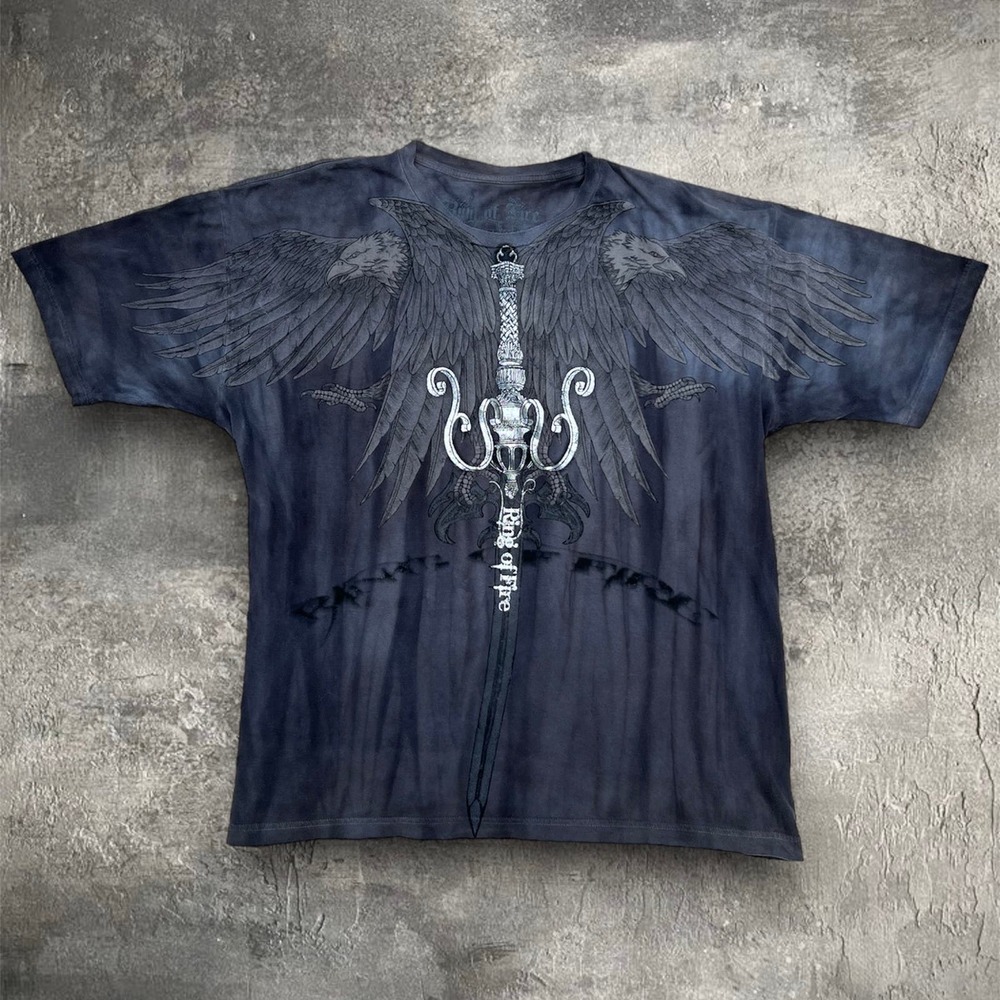 Ring of Fire Grunge Y2K Tie Dye Tee